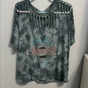 SOLD!!Women's Distressed Journey Graphic Tee
